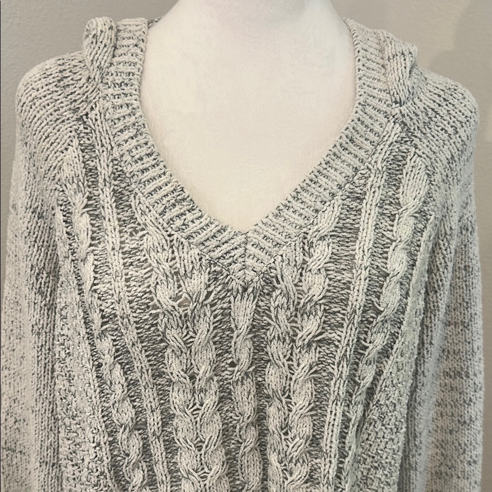 SO Women's Gray Cable Knit Sweater - Picture 2 of 10